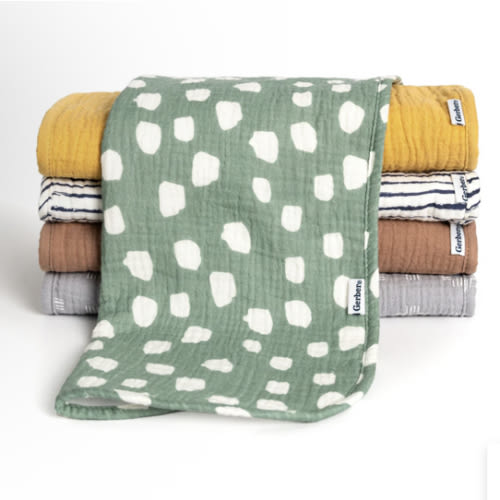 5-Pack Baby Neutral Teal Dots Muslin Burp Cloths – Gerber Childrenswear