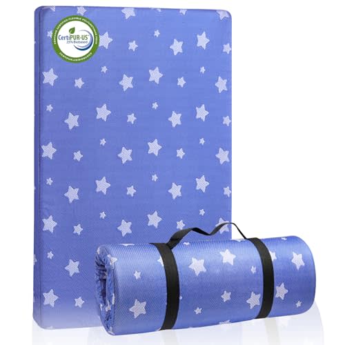 Pack and Play Mattress 38"x26"X1.5" | Portable Mattress for Playpen, Pack N Play Mattress Topper, Soft Breathable and Waterproof Washable Cover for Baby Toddler