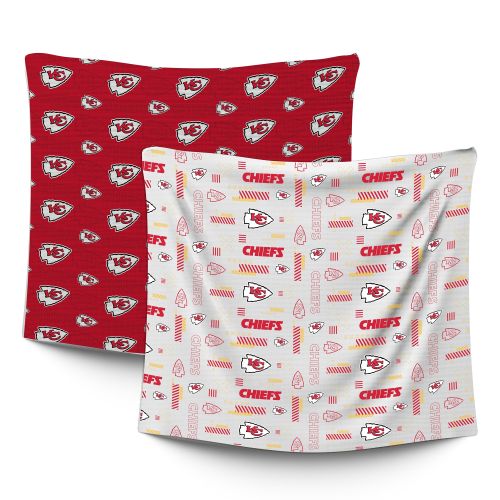 Kansas City Chiefs Pegasus Infant 47" x 47" Home & Away Two-Piece Muslin Blanket Set