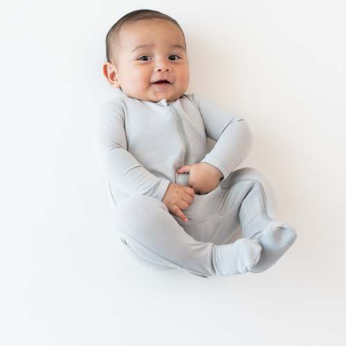 Zippered Footie in Storm | Baby Footie Pajamas | Kyte Baby