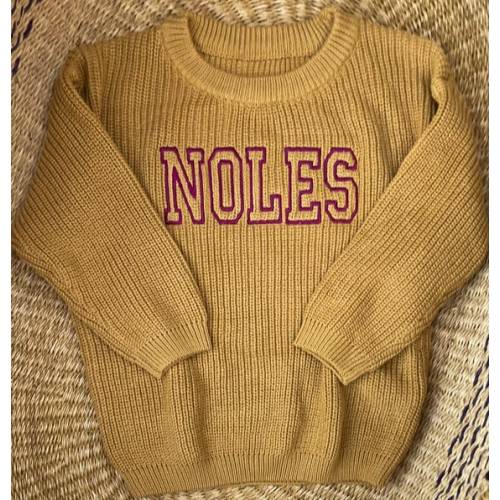 Baby/toddler Florida State NOLES Embroidered Sweater - Etsy