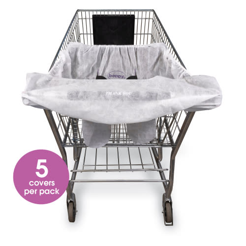 Boppy Disposable Cart Covers Pack of 5, Highchairs and Swings, 6-48 Months, White