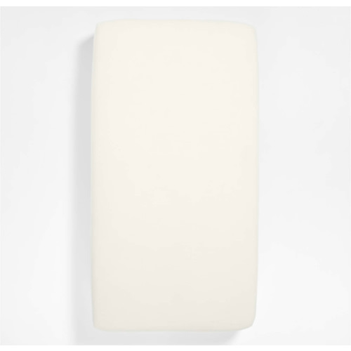 Supersoft Pampas Ivory Organic Cotton Gauze Baby Crib Fitted Sheet