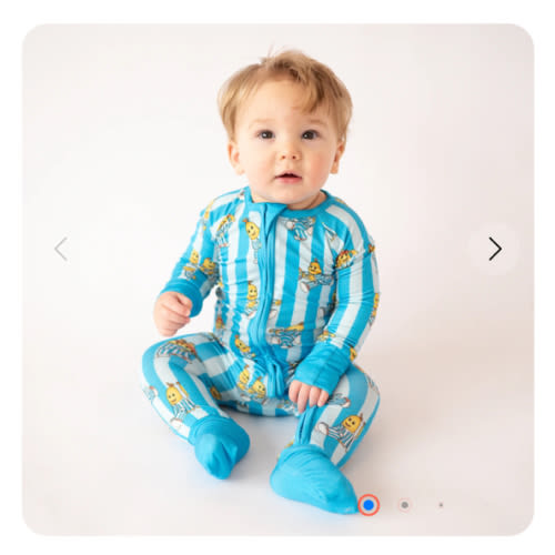 FancyPrince Striped Banana Baby Bamboo Zipper Romper Pajamas
