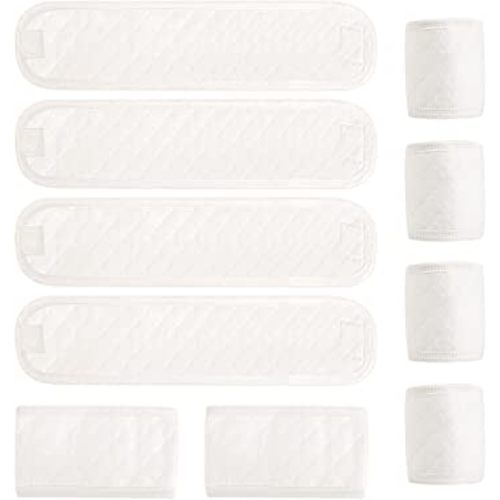 Liitrton 10 PCS Cartoon Pattern Cotton Baby Infant Umbilical Cord Belly Band for 0-12 months (Classic White)