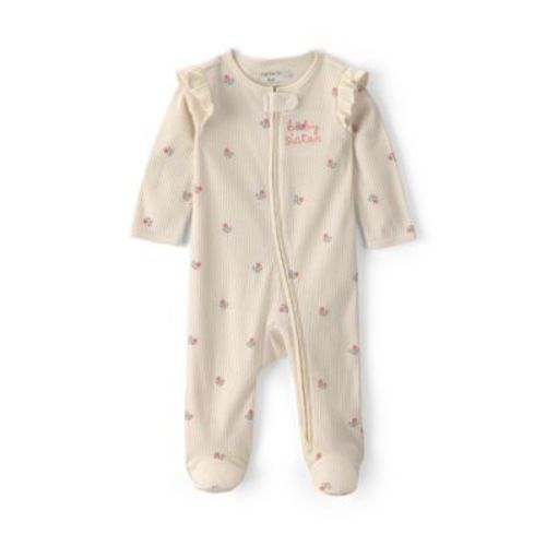 Baby Girls Textured Print Bodysuit