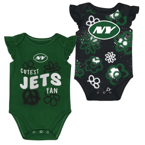 New York Jets Outerstuff Girls Newborn & Infant The Sunshine Two-Piece Bodysuit Set