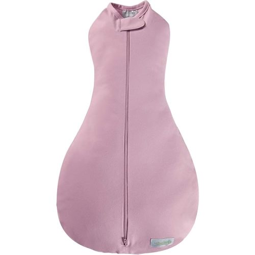 Woombie Simply Baby Swaddling Blanket I Soothing, Cotton Baby Swaddle I Wearable Baby Blanket, Pink Blush, 0-3 Months