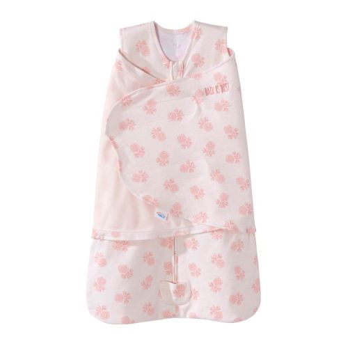 HALO Sleepsack 100% Cotton Swaddle Wrap - Watercolor Rose Toss Blush - NB
