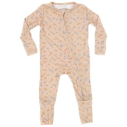 Organic Baby Bamboo Rompers with 11 Signature Prints - Infant Zipper Jumpsuits