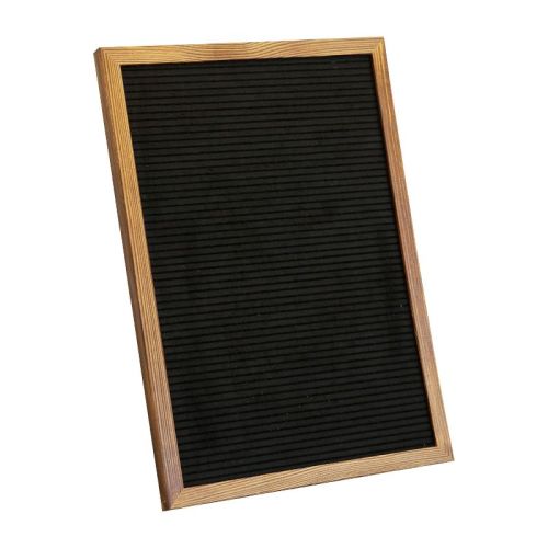 Flash Furniture 12x17 Wood Frame Letter Board with 389 PP Letters - Weathered Wood/Gray Felt