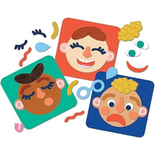 Manhattan Toy Making Faces 34-Piece Bilingual Emotion Toy for Kids 3 Years and Up for English and French Learning