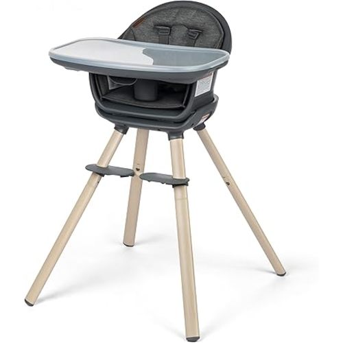 Maxi-Cosi Moa 8-in-1 High Chairs for Babies and Toddlers, Machine Washable Infant High Chair, Compact, Convertible High Chair Lightweight Design, Classic Graphite