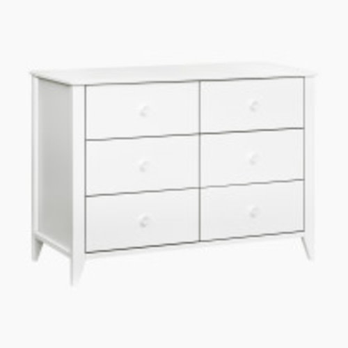 babyletto Sprout 6-Drawer Double Dresser - White