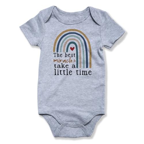 hrcfbk Newborn Infant Baby Boys Girls Bodysuit Short Sleeve Funny Letters Print Romper Reveal Pregnancy Announcement Clothes