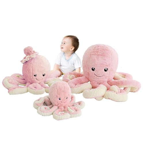 DENTRUN Octopus Stuffed Animals, Giant Octopus Plush Doll Play Toys for Kids Girls Boys Adults Birthday Xmas Halloween Present Stuffed Sea Animals Plushie, 7/16/24/32 Inches, 5 Colors