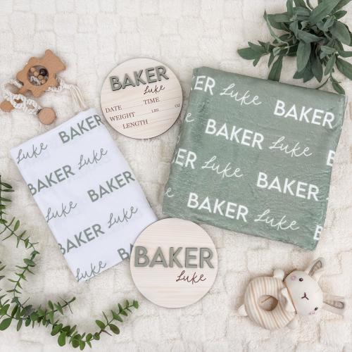 Newborn Name Blanket, baby name swaddle, first and middle name blanket, baby name swaddle, newborn swaddle and blanket, Name Swaddle for Boy