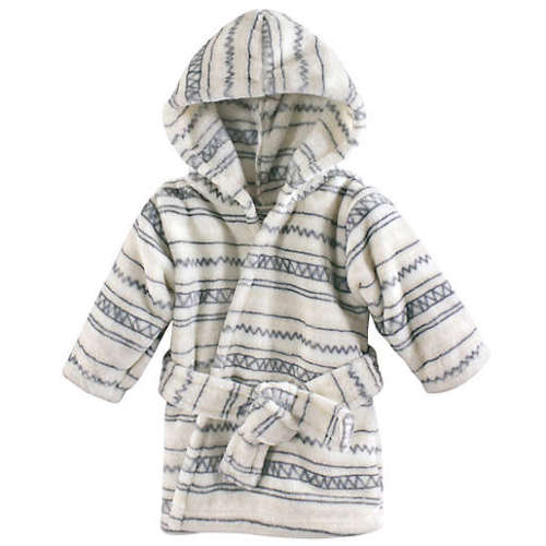 Hudson Baby® Aztec-Inspired Fleece Bathrobe in Grey