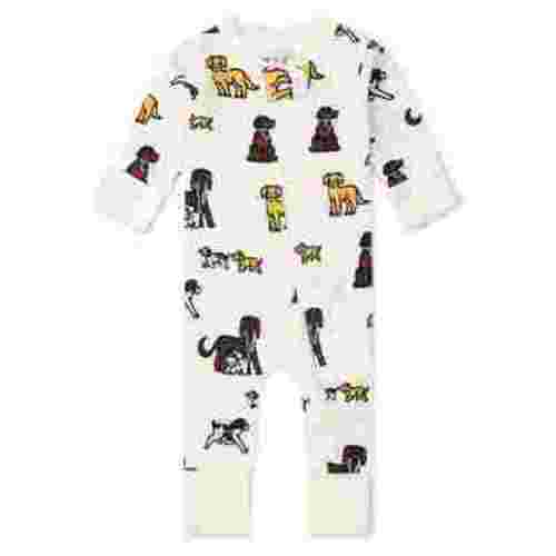 M+A by Monica + Andy Organic Cotton Gender Neutral Long Sleeve Baby One-Piece Pajama, Sizes Newborn - 24 Months