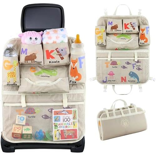 – Car Seat Organizer for Baby - Kids Road Trip Storage Organizers, Backup Diaper Bag, Gift for Moms Dads, Emergency Stroller Bag, Backseat Kick Mat, Travel Accessory