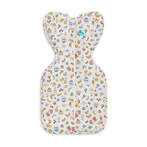 Love to Dream Swaddle UP, Baby Sleep Sack, Self-Soothing Swaddles for Newborns, Improves Sleep, Snug Fit Helps Calm Startle Reflex, New Born Essentials for Baby, 1.0 TOG, 5-8.5 lbs, Brekky White