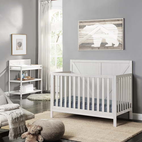 Suite Bebe Infant Bed - 4-in-1 Convertible Crib in Washed Grey