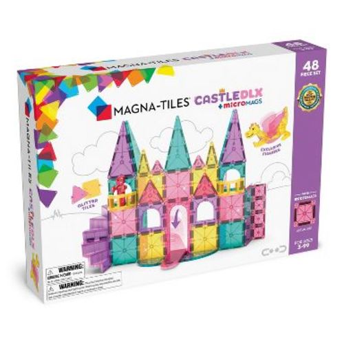 MAGNA-TILES Castle DLX: 48-Piece Magnetic Building Set for Creative Thinking & Engineering Skills