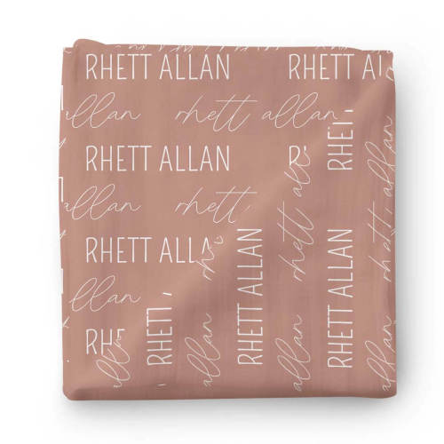 Personalized Desert Sand Baby Name Swaddle Blanket