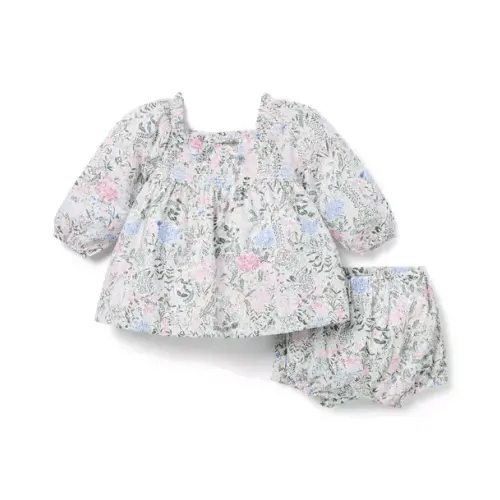 Baby Jet Ivory Ditsy Floral Baby Floral Smocked Matching Set by Janie and Jack