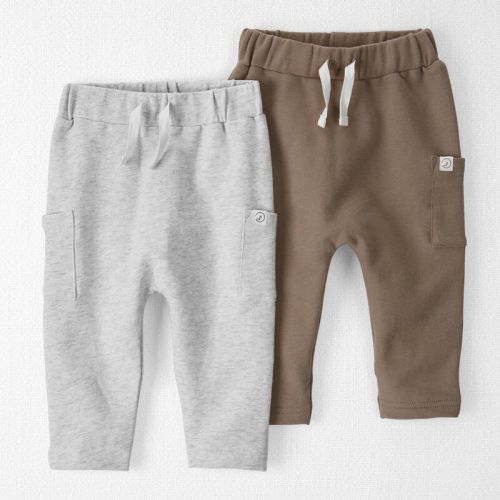 Gray, Brown Baby 2-Pack Organic Cotton Sweatpants | Carter’s Oshkosh Canada