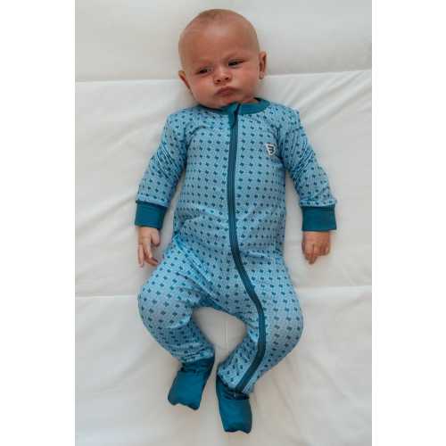 Baby Zip Up - Texas - Light Blue – BURLEBO