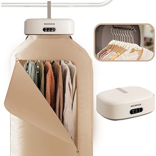 Mojoco Portable Clothes Dryer for Apartment, RV, Travel - Premium Mini Machine for Light Clothes, Underwear, Baby Clothes - Quick and Easy to Use Small/Compact Dryer