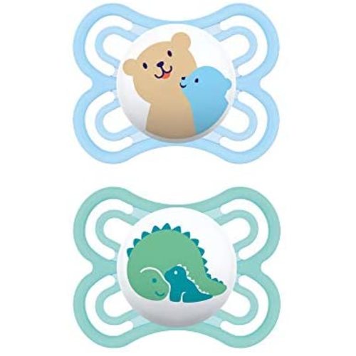 MAM Perfect Pacifiers, Baby Pacifiers 0-6 Months (2 pack, 1 Sterilizing Pacifier Case), Best Pacifier for Breastfed Babies, Orthodontic Pacifier Protects Baby's Teeth & Jaw, Baby Pacifiers, Baby Boy