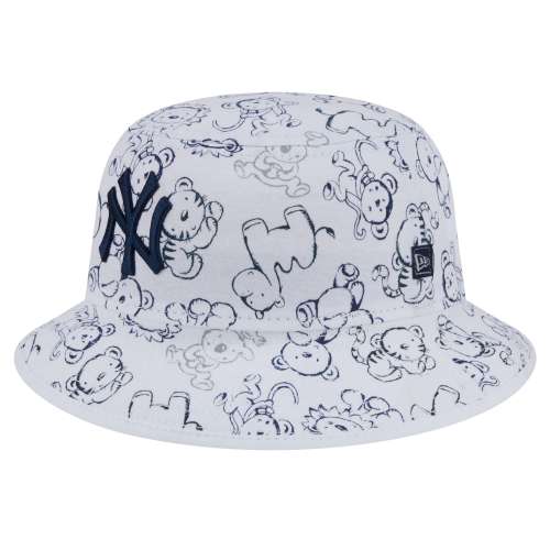 New York Yankees New Era Toddler Animal Bucket Hat - White