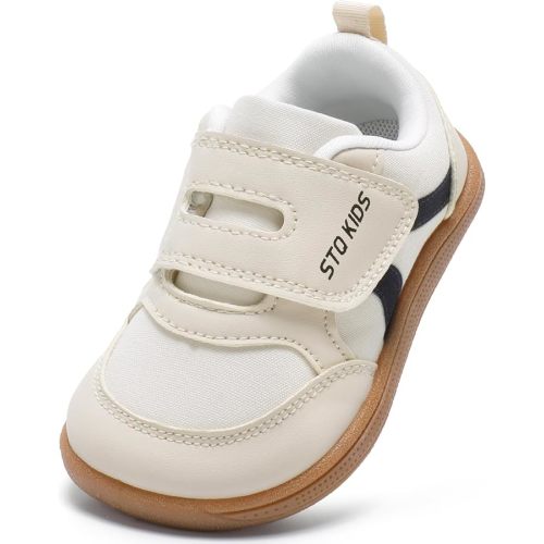Toddler Wide Toe Box Barefoot Shoes Boys Girls Sneakers Kids Tennis Shoes Preschool Non Slip Lightweight Comfortable First Walking Shoes Running Outdoor Activities