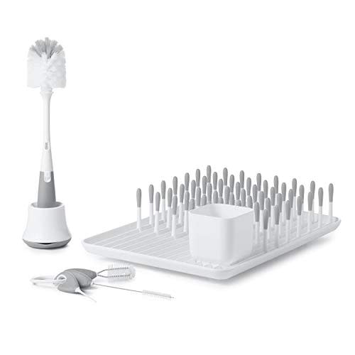 Oxo Tot Bottle Brush With Bristled Cleaner & Stand - Gray : Target