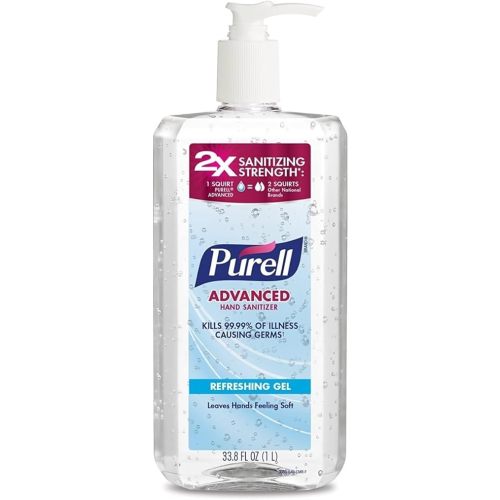 PURELL Advanced Hand Sanitizer Refreshing Gel, Clean Scent, 1 Liter Pump Bottle (Pack of 1) - 3080-04-CMR