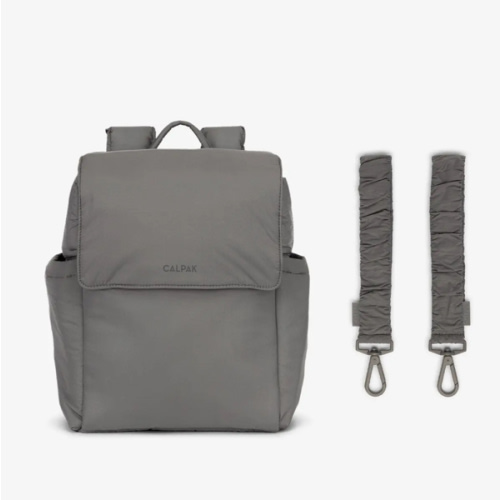 Convertible Mini Diaper Backpack with Stroller Straps in Slate | CALPAK