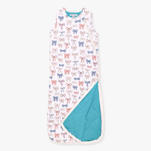 Bow White Baby Sleep Bag | Ariana