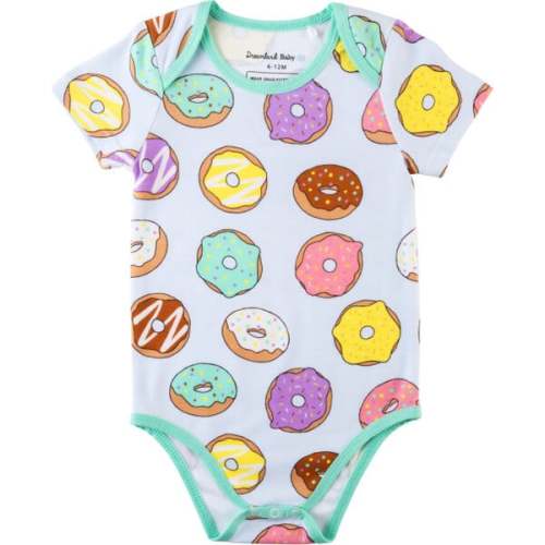Baby Short-Sleeve Bamboo Bodysuit, Donut - Dreamland Baby | Maisonette