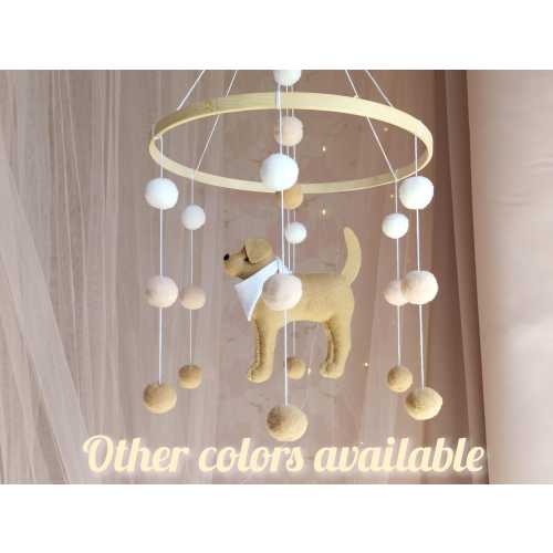 Dog baby mobile, Labrador mobile nursery, Golden retriever mobile, Baby mobile girl, Puppy cot mobile, Labrador Nursery Decor,Baby gift,P#72