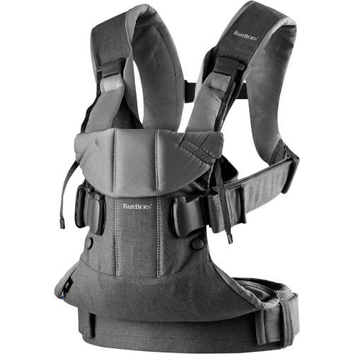 BabyBjörn Baby Carrier One Cotton Mix, Denim Gray/Dark Gray