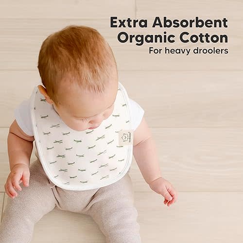 8-Pack Organic Baby Bibs for Boys, Girls - Soft Cotton Drooling and Teething Bibs for Baby Girl & Boy, Extra Absorbent, Easy to Clean & Put On for Toddler, Newborn, Infant 0-24 Months (Vessels)