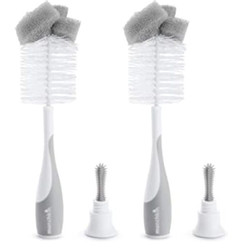 Munchkin® Sponge™ Bottle Brush, Grey, 2 Count (Pack of 1)