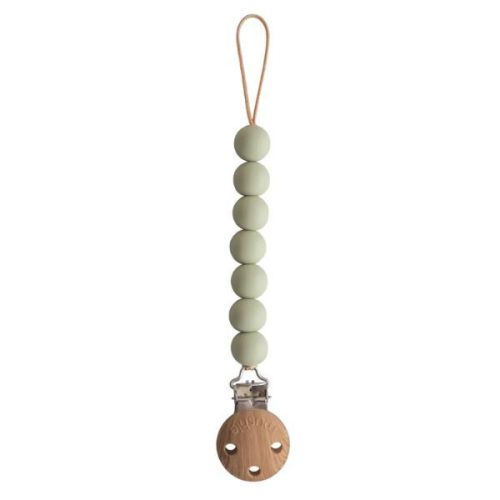 Mushie Pacifier Clip Halo (Sage) - Baby Kingdom