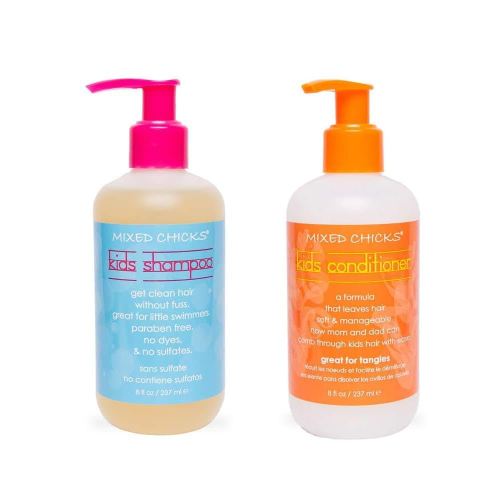 Mixed Chicks Gentle Sulfate-Free Kids Shampoo + Gentle Conditioner, 8 fl. oz Each