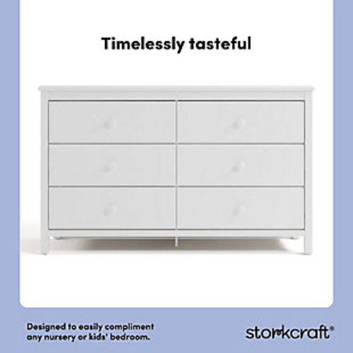 Storkcraft Alpine 6 Drawer Double Dresser Driftwood