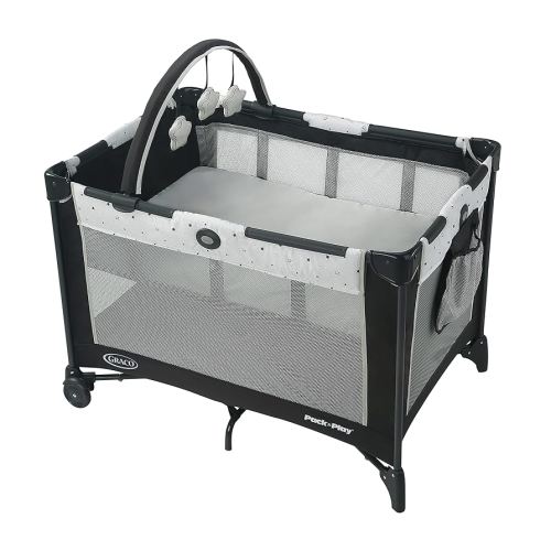 Graco Pack ‘n Play On the Go Playard, Foldable Baby Playpen with Bassinet, Asteroid