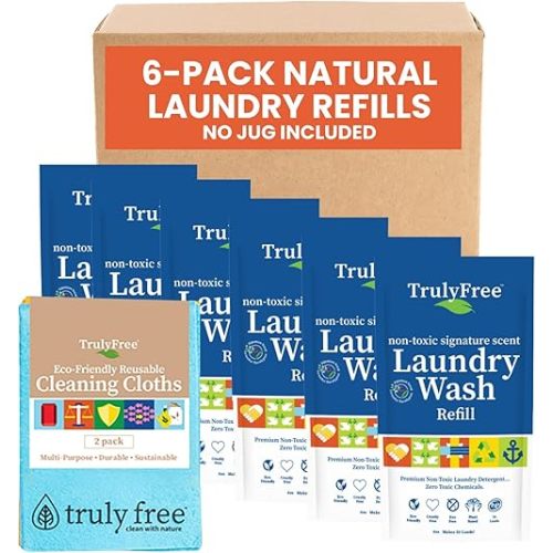 Laundry Detergent for Sensitive Skin + Reusable Cleaning Cloth