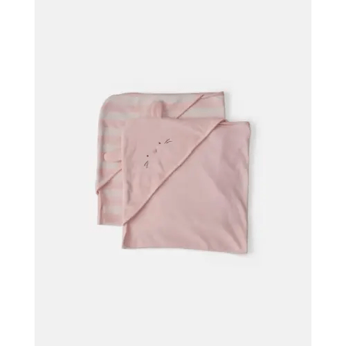 Baby Girl 2-Pack Bunny Terry Towels - Pink | Carter's